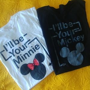 Minnie & Mickey ◼ his and hers T-shirt combo NWOT